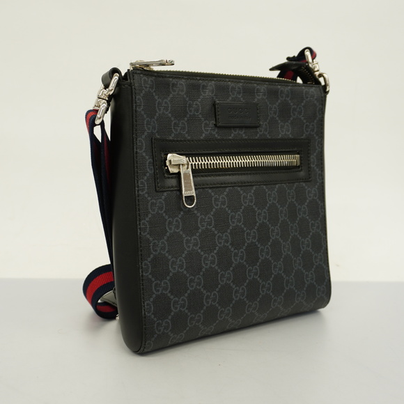 GUCCI[3xc2848] Auth  shoulder bag GG Supreme 523599 black silver metal - Picture 2 of 10